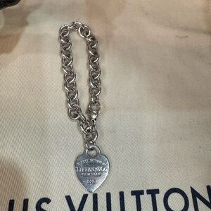 Tiffany & Co. Silver Large Heart Tag Bracelet